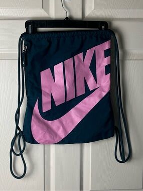 Nike Drawstring Bag with Pink Swoosh